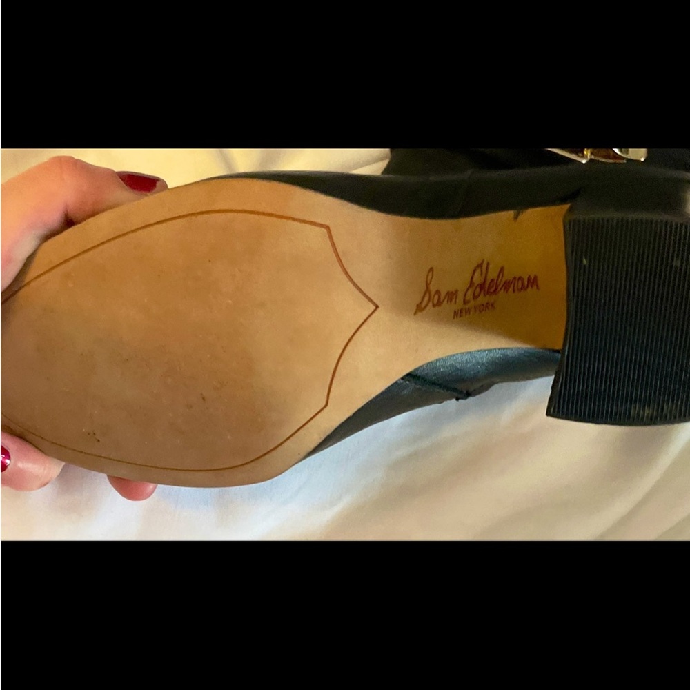 Elegant Black Women's Knee-High Sam Edelman Leather Over the Knee Boots 6 - Picture 3 of 4